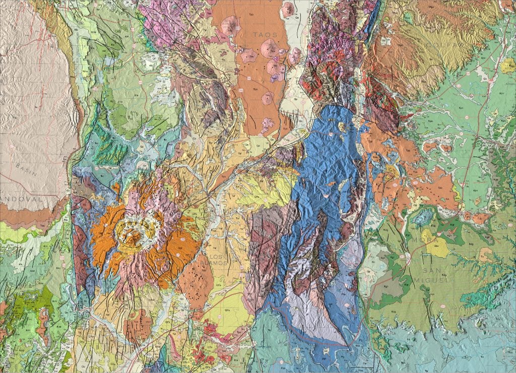 Geologic Map of Central Northern New Mexico